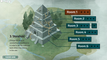Curse Reverse screenshot showing the different rooms within a single location.