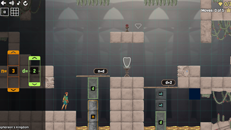 Curse Reverse screenshot showing how to adjust the height of pillars by toggling a sliding bar.